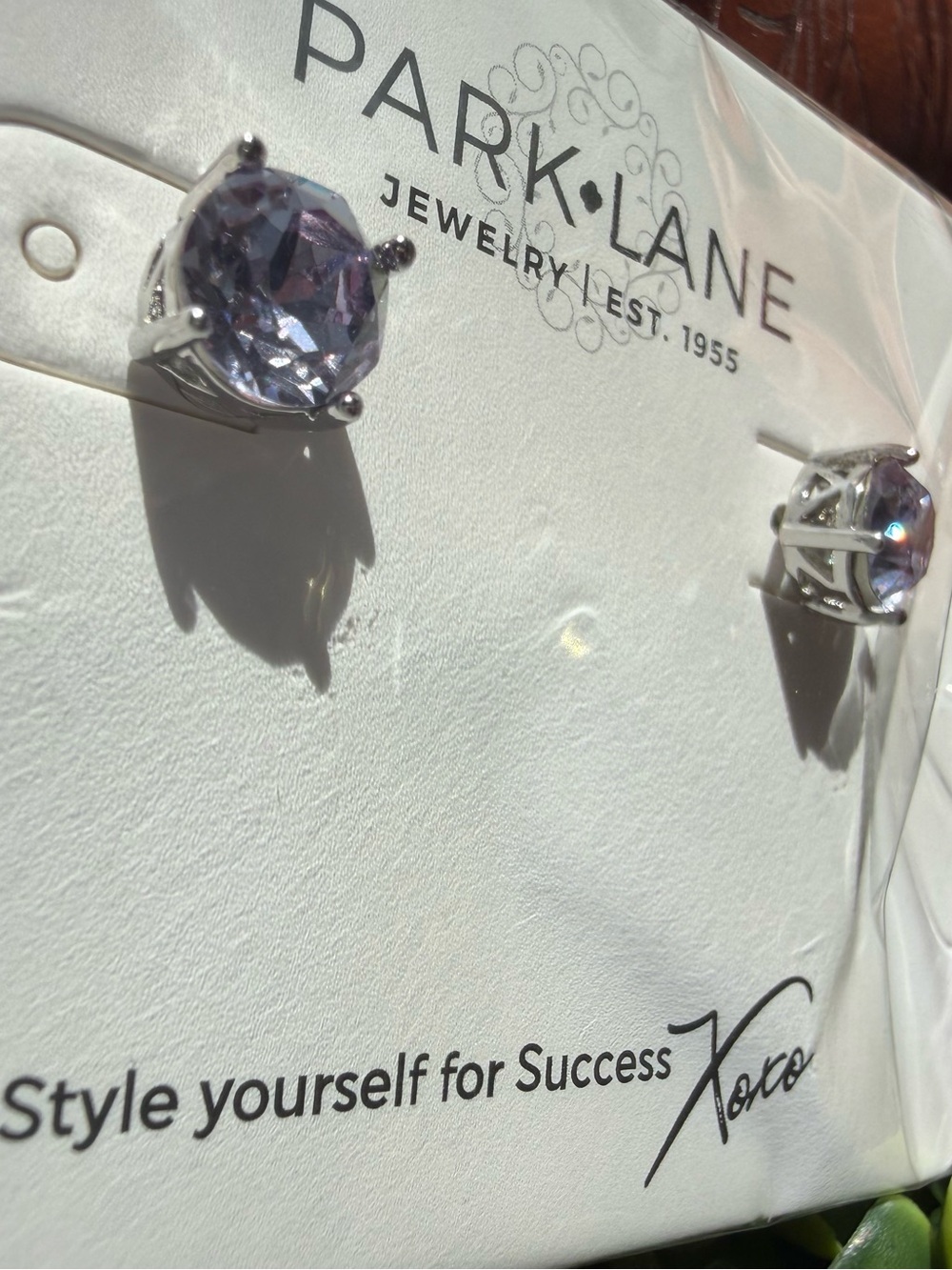 Park Lane “LAVENDER” Impression Studs in Silver